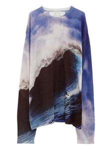 Джемпер с волнистым жаккардом ERL, синий