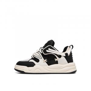 Lee Cooper Скользоустойчивые, износостойкие, дышащие, увеличивающие рост низкие скейтерские кроссовки мужские - бежево-черные, цвет Beige Black