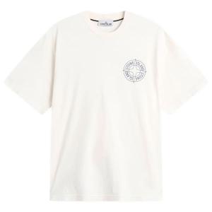 Футболка с контурным компасом Stone Island, айвори