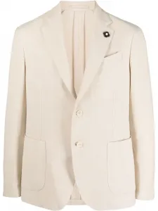 Однобортный пиджак Lardini, коричневый