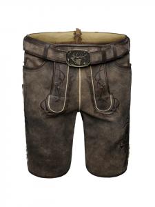 Spieth & Wensky Кожаные брюки Demos темно-коричневого цвета