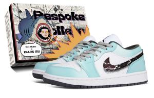 Jordan Air 1 Slip Resistant Low top детские баскетбольные кроссовки Blue Unisex