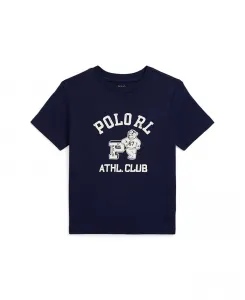 Футболка из хлопкового джерси с логотипом для малышей и мальчиков Polo Ralph Lauren, синий