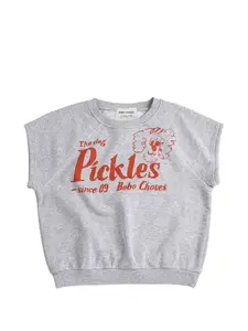 Топ Pickles The Dog в рубчик Bobo Choses, серый