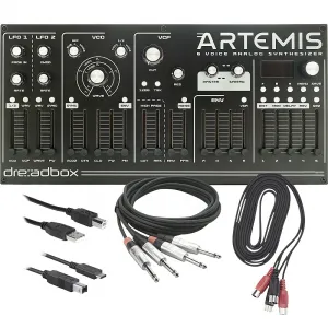 Настольный аналоговый синтезатор Dreadbox Artemis с 6 голосами KIT ДЛЯ КАБЕЛЕЙ