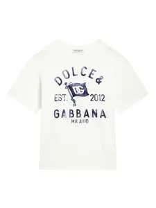 Футболка с принтом Dolce & Gabbana Kids, белый