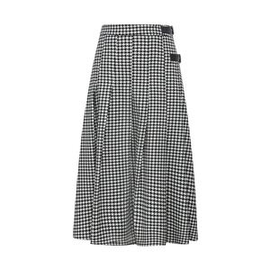 Юбка клетчатая Deep Breath средней длины, коричневый / черный