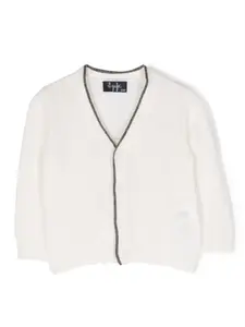 Шерстяной кардиган с V-образным вырезом Il Gufo, нейтральный