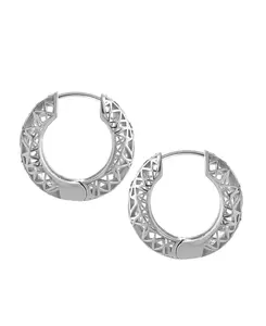 Серьга-Кольцо с открытым кружевом в серебряной пластине Essentials, silver