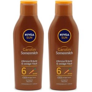 Nivea Sun Lotion Carotene 6 Intense Tan Silky Skin UVA UVB Protection 200мл