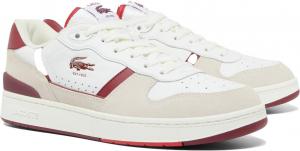 Мужские кроссовки Lacoste T-Clip, белый/бордовый