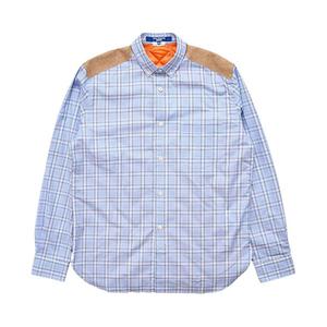 Рубашка Junya Watanabe MAN Check Shirt With Padded Back, Blue