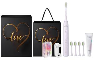 Электрическая зубная щетка для пары мужская и женская звуковая вибрирующая зубная щетка с мягкими щетинками 5 режимов HX2471 PHILIPS, фиолетовый