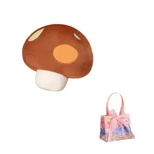 Плюшевая кукла с мультяшным кроликом и грибами высота 40см Runcan, коричневый