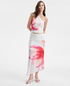 Женская асимметричная юбка миди с цветочным принтом Bar III, Tropical Floral