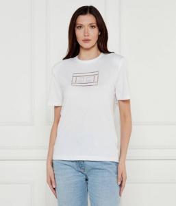 Футболка женская Elisabetta Franchi хлопковая с декором, белый