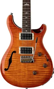 Электрогитара PRS SE Custom 24 Piezo с полуакустическим корпусом, гриф из палисандра, цвет Vintage Sunburst