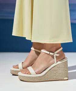Эспадрильи на танкетке Charles & Keith, цвет Cream