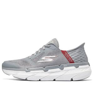 Кроссовки go run max cushioning 'grey red' Skechers, серый