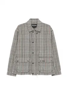 Пальто с клетчатым узором и кулиской по низу Barbour, бежевый