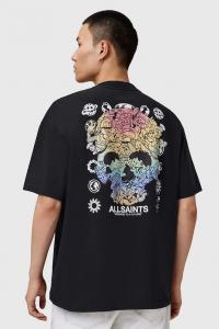 Футболка TRANCE из хлопка Allsaints, черный