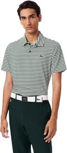 Мужская повседневная полосатая рубашка-поло Lacoste Ultra Dri-Bi-Color, зеленый