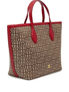 Сумка-шоппер с кожаной отделкой и монограммой Pedro Del Hierro, коричневый