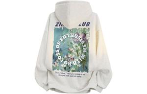 Толстовка Unisex Hooded Moderate Heavyweight ZIAREL, белый heather серый