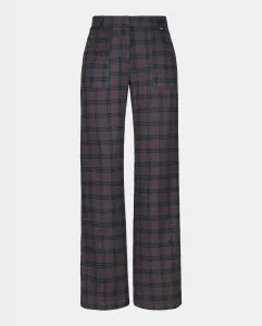 Женские брюки в клетку с заклепками Green Coast, антрацит