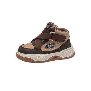 Нескользящие, устойчивые к истиранию, с поддержкой равновесия, детские кроссовки для скейтбординга средней высоты Lee, Coffee