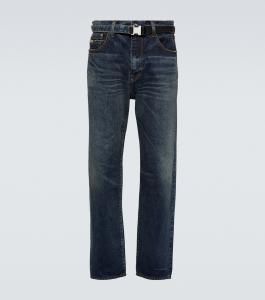 Прямые джинсы Sacai, синий