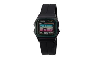 CASIO Кварцевые часы Retrofit Series с силиконовым ремешком, мужские часы с черным циферблатом