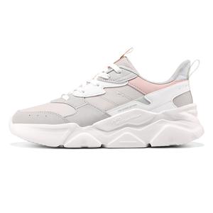 Амортизирующие водонепроницаемые и дышащие женские низкие повседневные кроссовки серо-розовые 361°, Oat Milk/Pumice