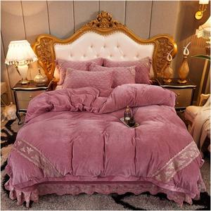 Sisdffaaa Комплект постельного белья вельвет фланель флис с вышивкой