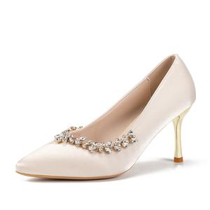 Женские туфли на тонком каблуке и высоком каблуке WOXXXN, Burgundy 6Cm