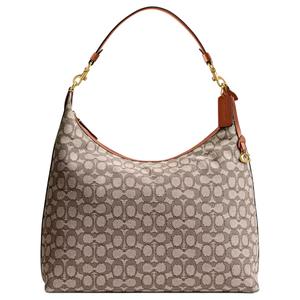 COACH Женская большая сумка через плечо из жаккардовой ткани