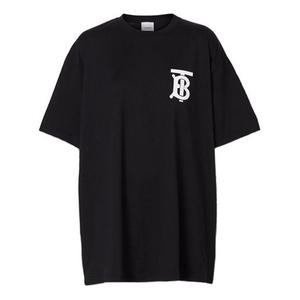 Футболка (WMNS) Burberry Monogram Motif Cotton Oversized in Black, черный