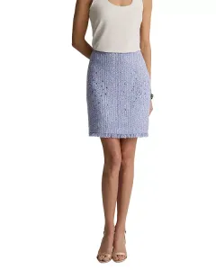 Твидовая юбка St. John, синий