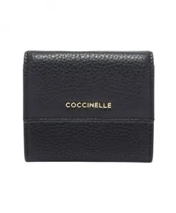 Металлический мягкий мини-кошелек Coccinelle, черный