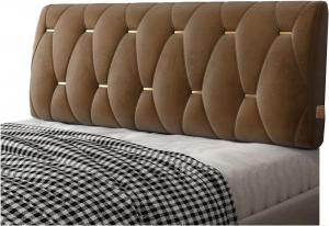 Подушка-подголовник для кровати LIANGJUN, самоклеящаяся, моющаяся, большая, для предотвращения столкновений, прочная, для поддержки поясницы, декоративная мебельная подушка (Цвет: коричневый, Размер: 120x60x10 см) CHIAPERINI, Brown