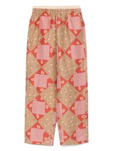 Брюки с принтом RANRA, красный