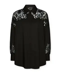 Рубашка с кружевом Elena Mirã², черный