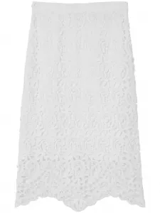 Юбка-карандаш в технике макраме BURBERRY, белый