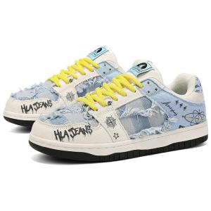 Кроссовки HLA JEANS Skateboarding Shoes Unisex Low-top, черный/золотой