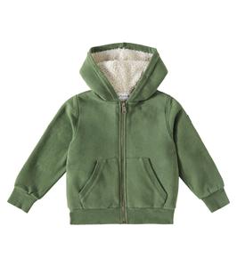 Толстовка с капюшоном Bradford из хлопковой смеси на молнии Bonpoint, Vert De Gris