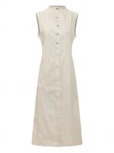 Платье без рукавов в тонкую полоску LouLou de Saison, нейтральный