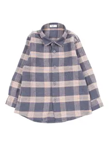 Клетчатая рубашка с длинными рукавами Il Gufo, синий