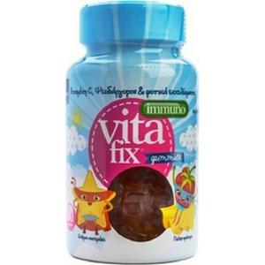Intermed Vitafix Immuno Gummies Star Raspberry — детская диетическая добавка для поддержки иммунитета, 60 жевательных конфет Vita Fix