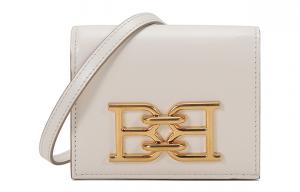 BALLY Кожаный кошелек на цепочке Сумка через плечо Женская сумка через плечо бежевого цвета