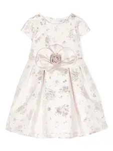 Платье с цветочным узором Mama Luma Kids, розовый